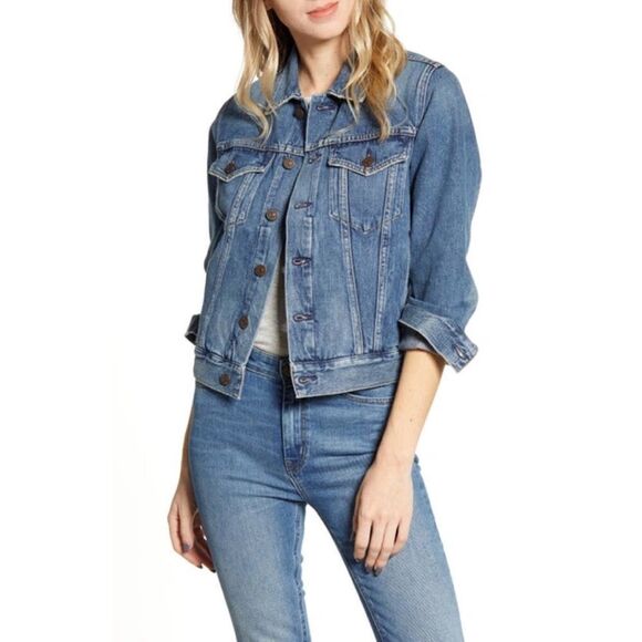 CITIZENS OF HUMANITY Nica Slim Denim Trucker Jacket XS - Picture 2 of 12
